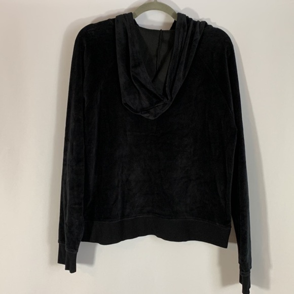 Brunette The Label Black Velvet “Blonde” Hoodie Sweater - Picture 5 of 7